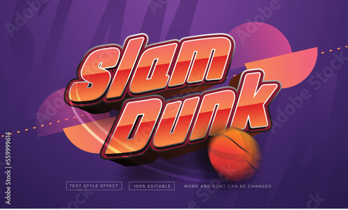 Orange Slam dunk with ball