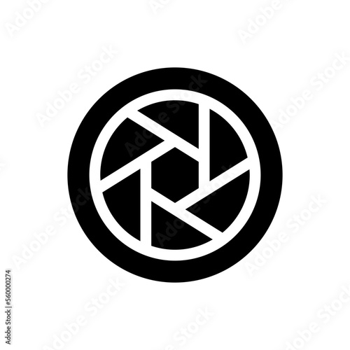 diaphragm glyph icon