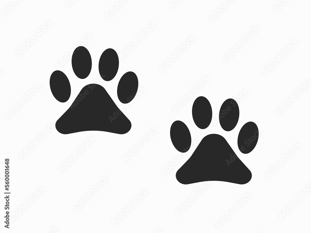 Paw print icon vector illustration Paw print icon vector illustration
