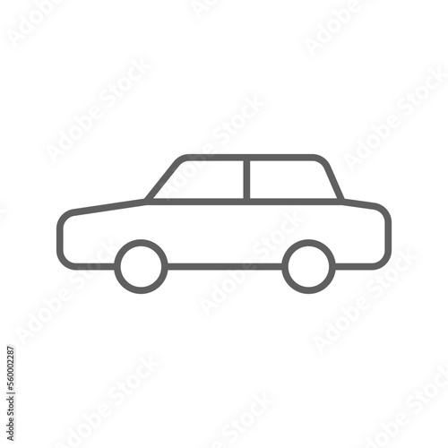 CAR Transportation icon people icons with black outline style. Vehicle, symbol, business, transport, line, outline, travel, automobile, editable, pictogram, isolated, flat. Vector illustration