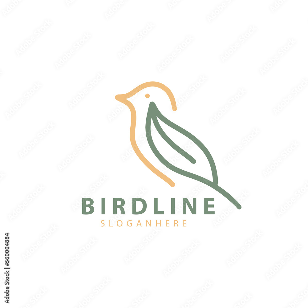 Fototapeta premium Bird line creative design logo template inspiration