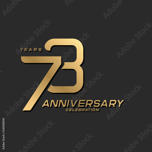 78 years anniversary celebration logotype with modern elegant number