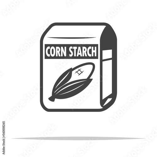 Corn starch icon transparent vector isolated