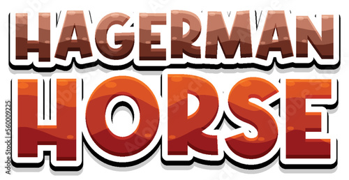 A hagerman horse text logo