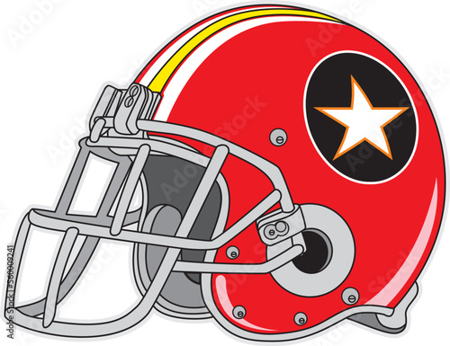 helmet football team, vector illustration