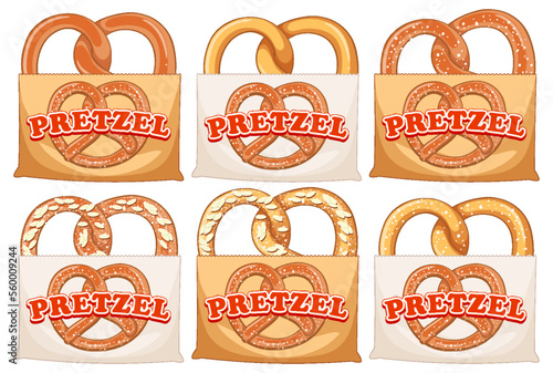 Pretzel breads in each paper bags