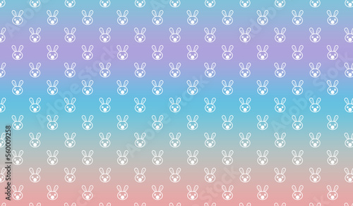 rabbit's seamless pattern on the background. High-quality image Symbol of the year.