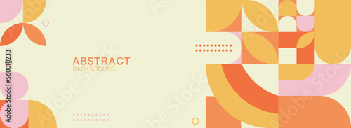 Poster artwork of geometric minimalism in a simple shape and figure. scandinavian summer style abstract vector pattern design for use web banner, corporate presentation, branding package, or wallpaper