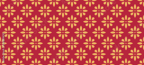 Indian seamless pattern with abstract flowers and petals vector illustration