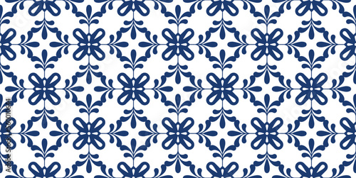 Moroccan floral abstract seamless pattern tile vector illustration