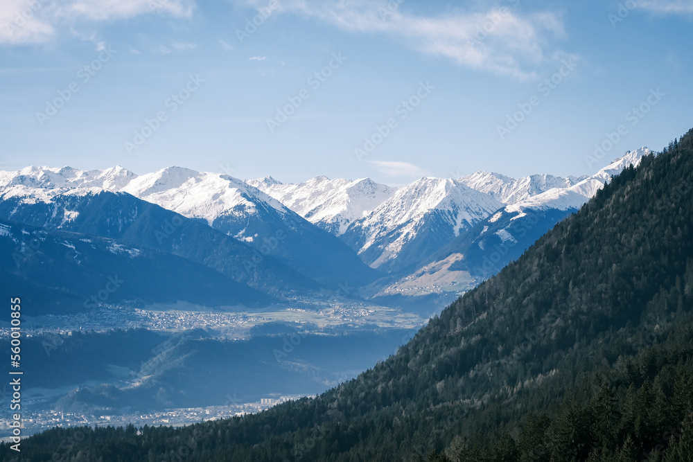 Austrian mountains landscape in Innsbruck 