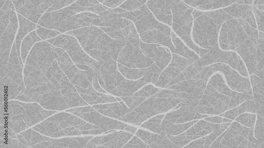 Fototapeta premium 太い繊維の入った和紙風の背景・テクスチャー素材 8K UHDサイズ 暗いグレー