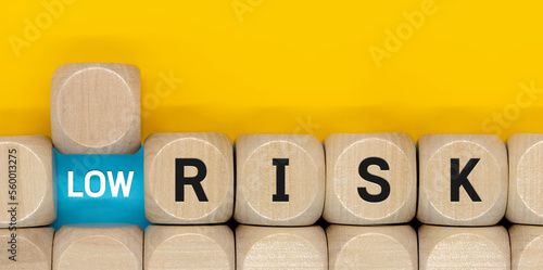 RISK - the inscription on wooden cubes