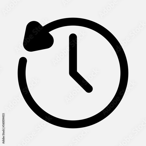 History icon in solid style about multimedia, use for website mobile app presentation