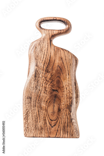 Natural Wooden Cutting Board Isolated On White. Elements For Your Design.