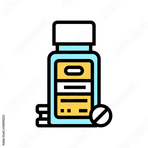 aspirin first aid color icon vector. aspirin first aid sign. isolated symbol illustration