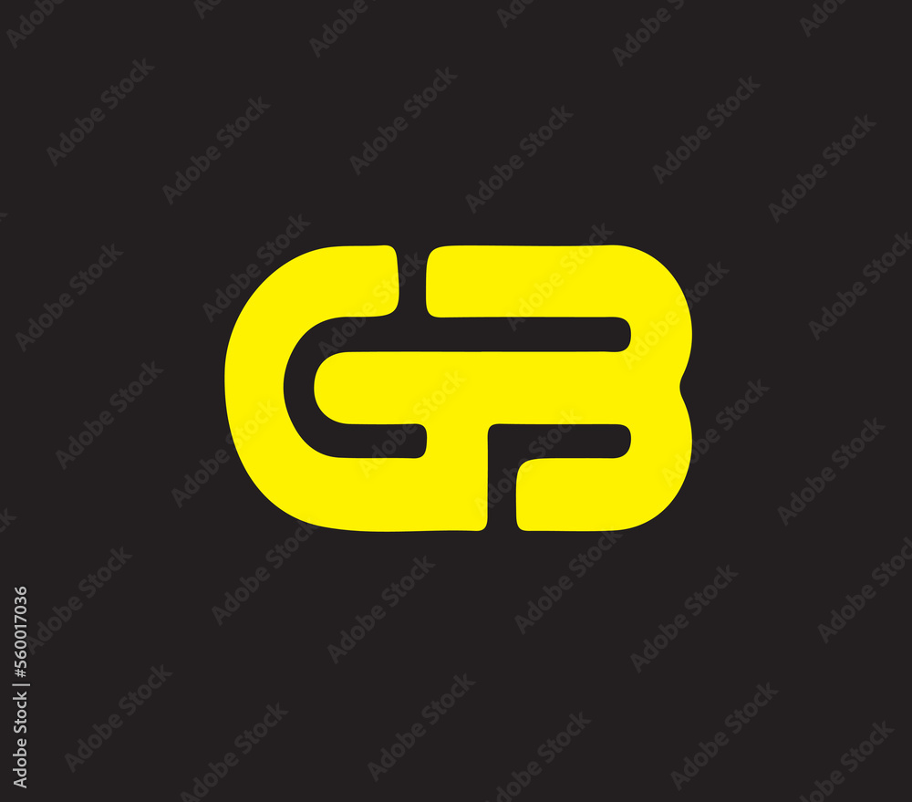GB text logo design ,icon , symbol , Text shape in vector file GB text logo design ,icon , symbol , Text shape in vector file