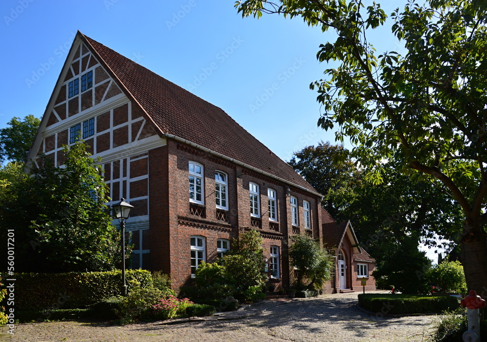 Historical Building in the Old Country at the River Elbe, Borstel, Lower Saxony Historical Building in the Old Country at the River Elbe, Borstel, Lower Saxony