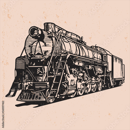 train vector art hand drawing 