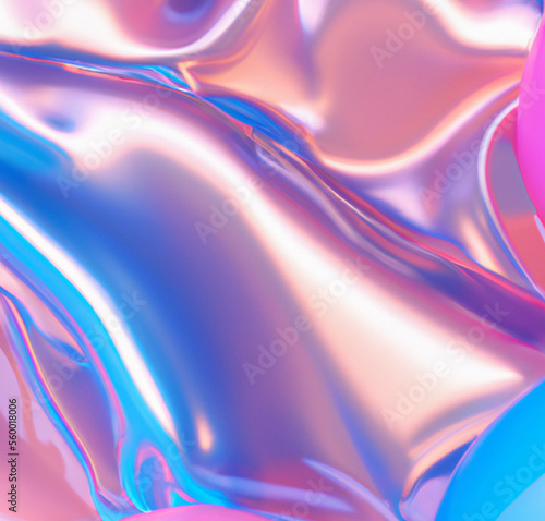 3D render of color holographic background texture.