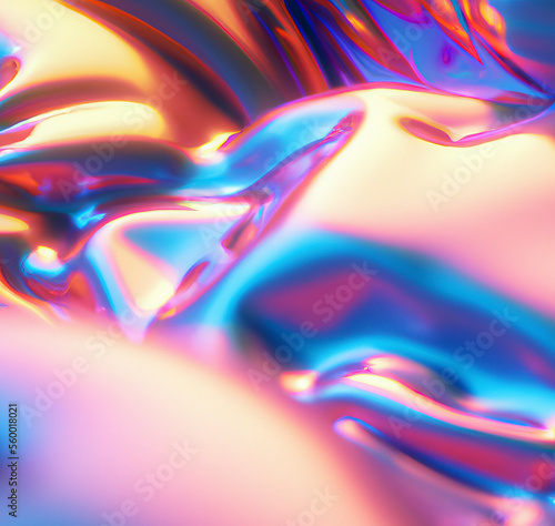 3D render of color holographic background texture.