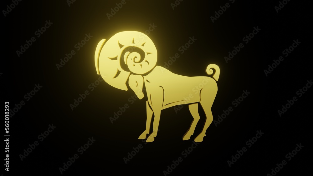 Fototapeta premium Aries. Zodiac sign. Horoscope. Space flight through the constellation. High quality 3d illustration