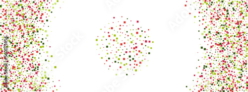 Multicolored Geometric Background White Vector. Round Celebrate Design. Rainbow New. Bright Circle Top. Confetti Decoration Illustration.