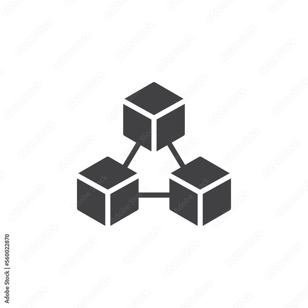 Blockchain technology vector icon Blockchain technology vector icon
