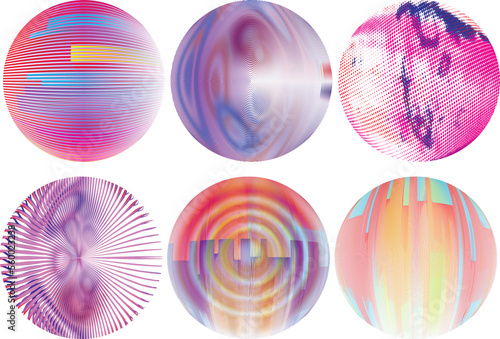 Set of spheres . Lines constructed transparent sphere .Vector  .Technology sphere Logo . Design element for posters  social media  templates  flyers  brochures . Abstract trendy transparent circles