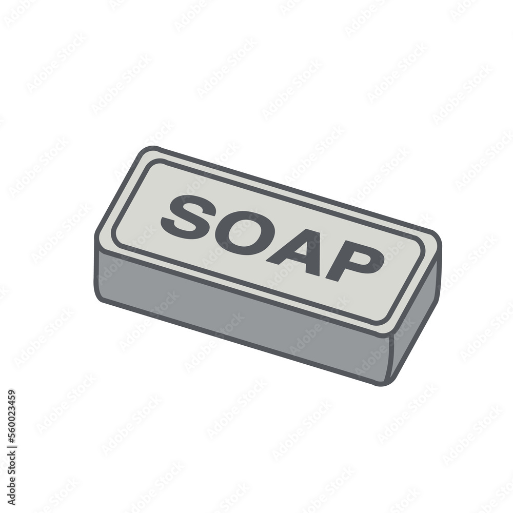 Bar Soap Bathroom Icon Collection Set Simple Bar Soap Bathroom Icon Collection Set Simple