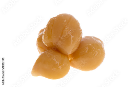 boiled chickpeas isolated