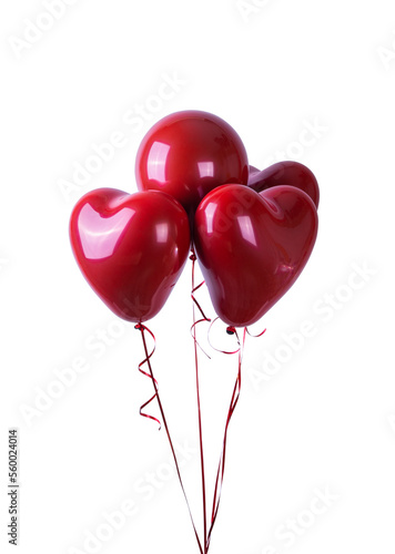 balloons for valentine's day isolated