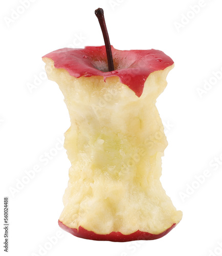 Apple core, transparent background photo