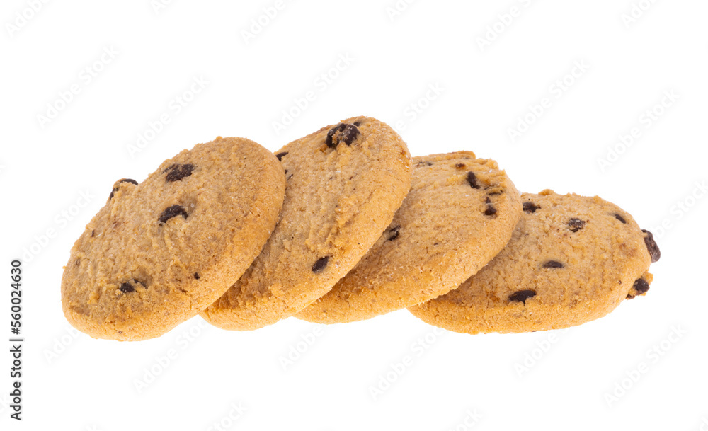 chocolate drops cookies isolated