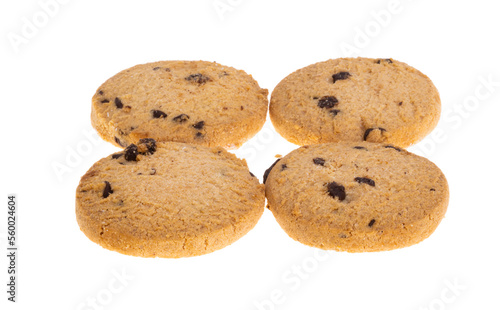 chocolate drops cookies isolated