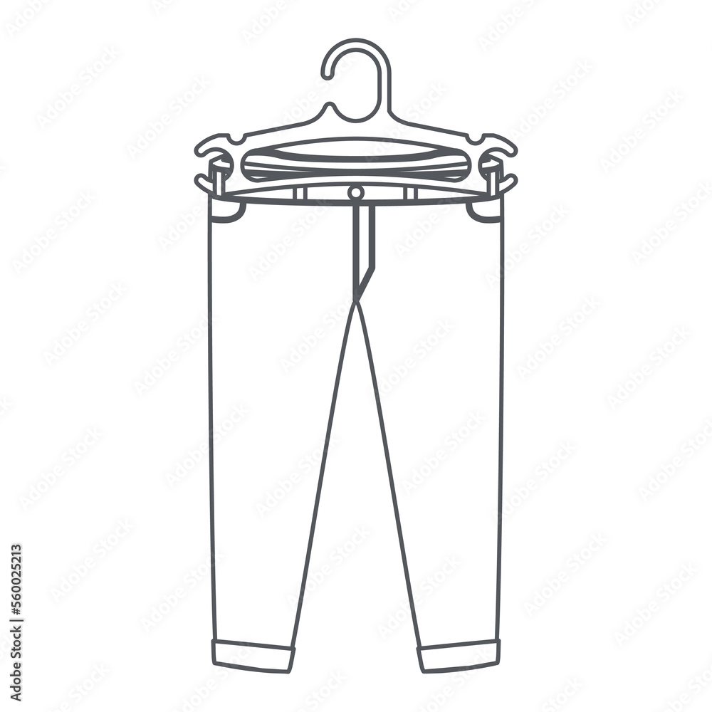 Rolled Up Jeans Clothesline Line Clothing Collection Set