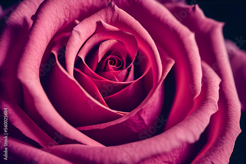 pink rose close up, Generative AI Art Illustration
