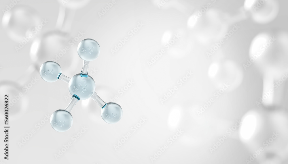 molecule or atom, Abstract structure for Science or medical background, 3d illustration. molecule or atom, Abstract structure for Science or medical background, 3d illustration.