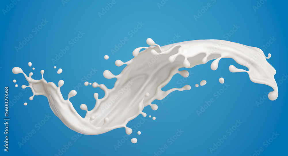 White milk splash isolated on background, liquid or Yogurt splash, Include clipping path. 3d illustration. White milk splash isolated on background, liquid or Yogurt splash, Include clipping path. 3d illustration.