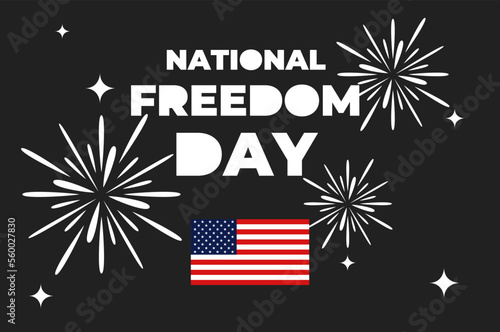 Illustration vector graphic of national freedom day