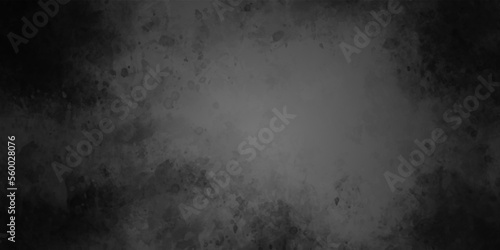 Black and dark grey grainy stone and concrete wall texture background. Panorama dark grey black slate background and texture. Old grunge Wall concrete texture background.