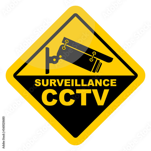 cctv protected camera sign vector