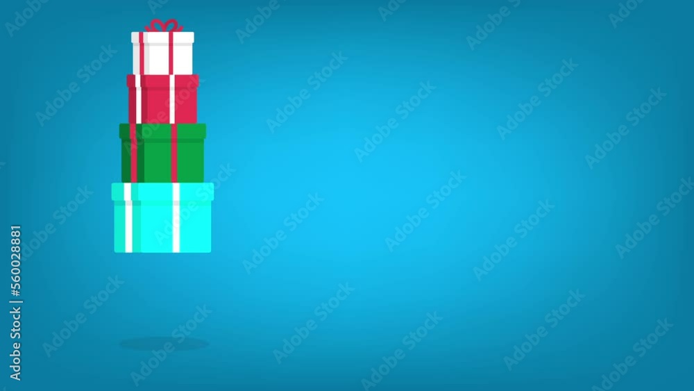 Gifts appear and bounce. HD animation. Gifts appear and bounce. HD animation.