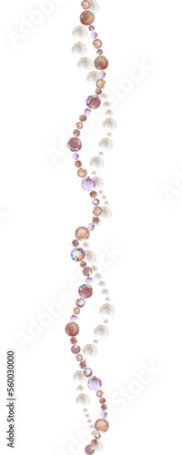 Pearl. Gems. Decoration. Diamonds. Abstract background. Jewelry. Hanging crystals. Vector illustration. Seamless pattern.