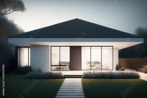 3d render modern house © peacefy