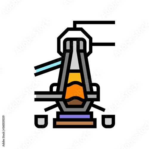 blast furnace steel production color icon vector. blast furnace steel production sign. isolated symbol illustration