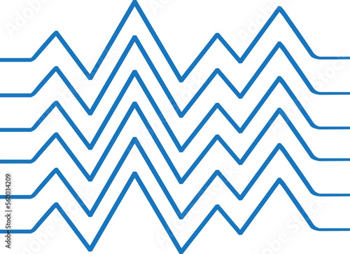 Rhythm sound icon, music rhythm icon blue vector