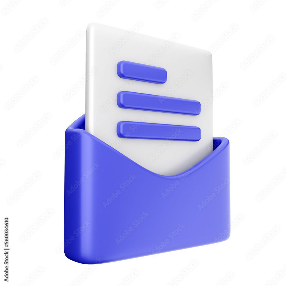 3d mail email envelope message icon illustration render 3d mail email envelope message icon illustration render