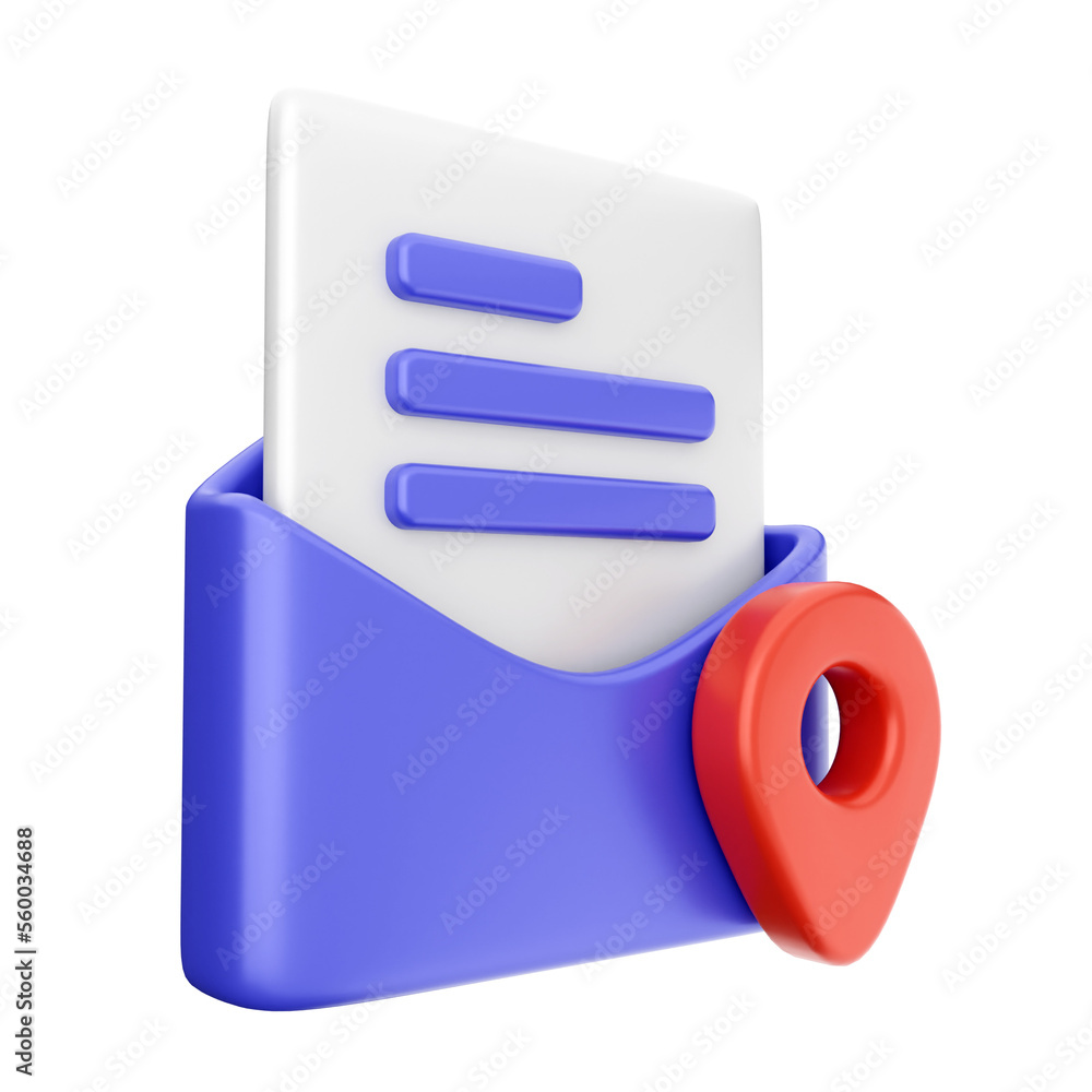 3d mail email envelope message icon illustration render 3d mail email envelope message icon illustration render