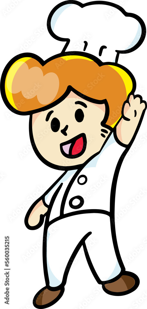 The chef cartoon character drawing design for food concept. The chef cartoon character drawing design for food concept.